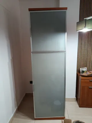 Vitrina Comedor Madera y Cristal