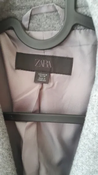 Chaqueta Zara Gris Talla M Mujer