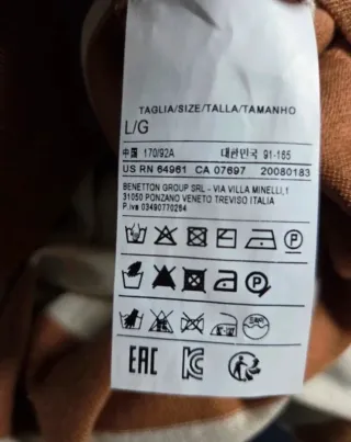 Jersey Benetton viscosa cuello pico rayas