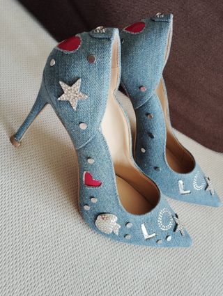 Guess Zapatos Tejanos Tacón Aguja