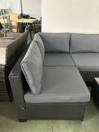 Mueble Jardín Gris/Negro 280x137cm