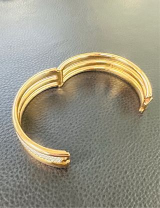 Brazalete Swarovski Bañado en Oro