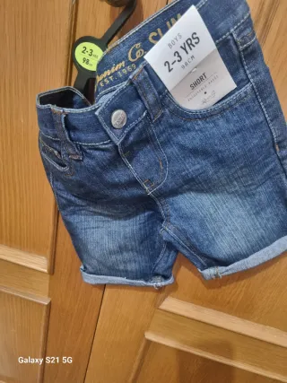 Pantalones cortos vaqueros niño 2-3 años