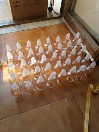 Set 40 bomboniere in vetro bianco e arancio €6/pz