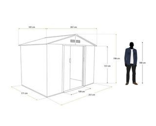 Caseta jardín metálica 4.72 m2 Cambridge