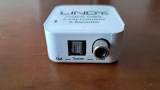 Convertidor Audio Coaxial-Toslink LINDY 601-0A