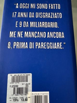 Dico tutto. E se fa caldo gioco all'ombra