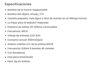 Transmisor video VTX 5.8G 40CH 25-200Mw