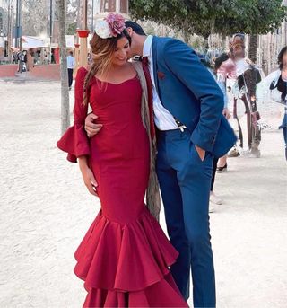 Alquiler Rent Vestido Manton FloresFlamenca Gitana