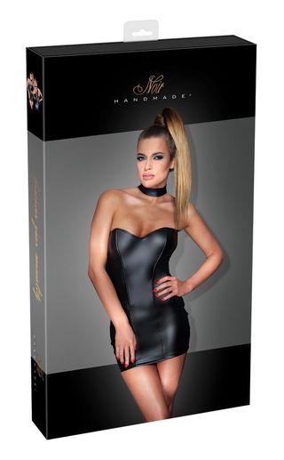 Mini Abito Nero Pizzo Schiena Taglia Unica