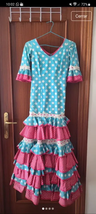 Traje de flamenca niña Fabiola blanco