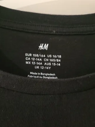 Vestido negro H&M Talla 12-14 años