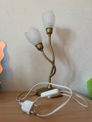 Lampada da tavolo vintage 2 tulipani