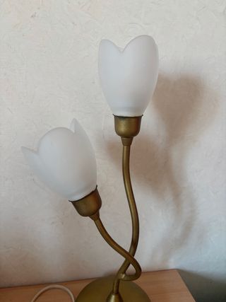 Lampada da tavolo vintage 2 tulipani