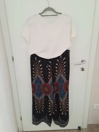 Pantaloni cotone a portafoglio