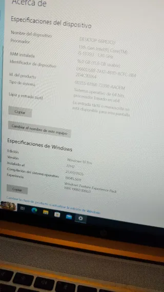 Ordenador HP i5 16GB RAM