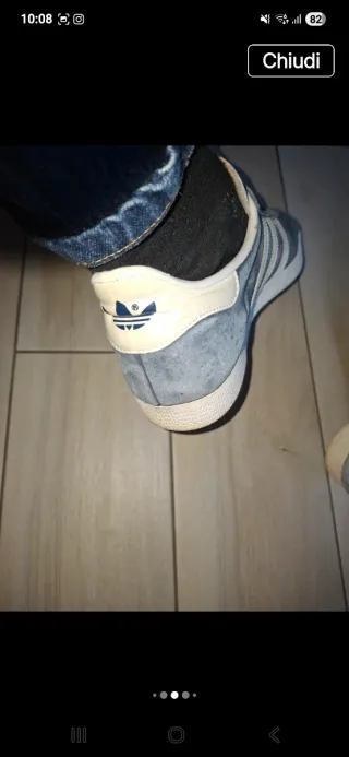 Adidas Gazelle uomo blu/bianche