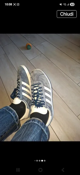 Adidas Gazelle uomo blu/bianche