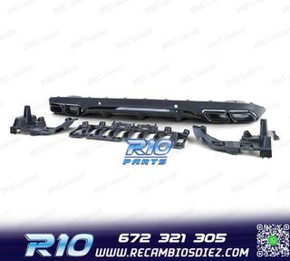 DIFUSOR MERCEDES CLASE C C205 COUPÉ 15-18 LOOK AMG PDC NEGR