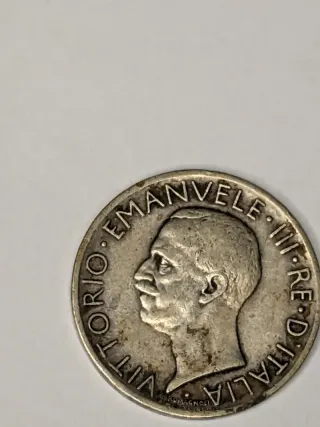 Moneta 5 Lire Aquila 1927