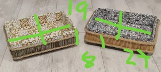 Cajitas decorativas artesanales tela y yute