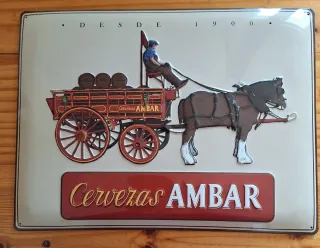 Chapa Cerveza Ambar Vintage 1900