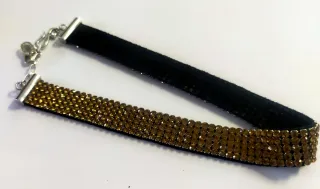 Collar Swarovski Dorado y Negro