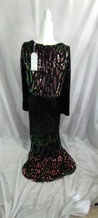 Vestido largo pedrería fiestas