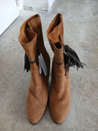 Botines Mango Marrones Talla 40