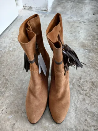 Botines Mango Marrones Talla 40