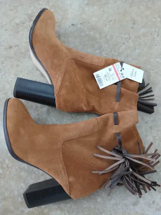 Botines Mango Marrones Talla 40