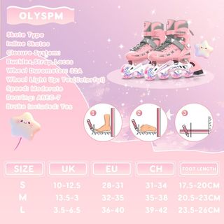 Patines en línea Ruedas LED para Niña