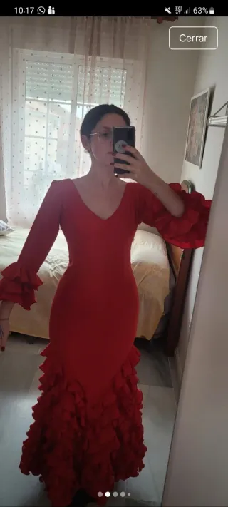 Traje de flamenca rojo