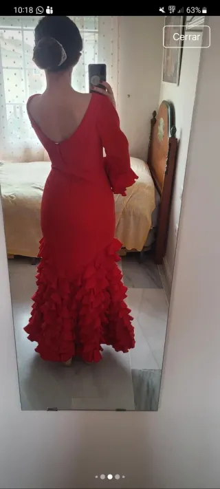Traje de flamenca rojo