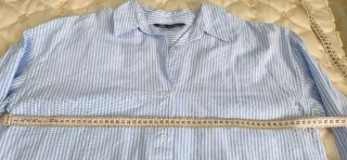 Camisa Rayas Azul Zara