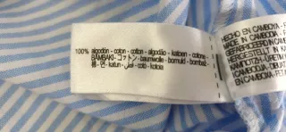 Camisa Rayas Azul Zara