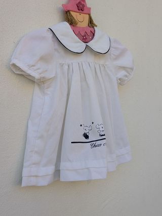 Chicco vintage vestito piquet 3 mesi