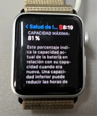 Apple Watch S3 38mm + 6 correas + caja