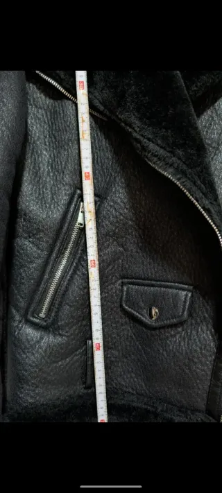 Campera cuero ecológico negra