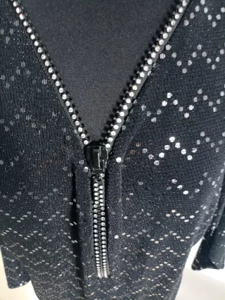 Jersey mujer lentejuelas cremallera