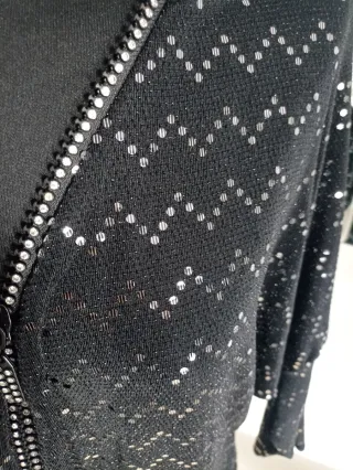 Jersey mujer lentejuelas cremallera