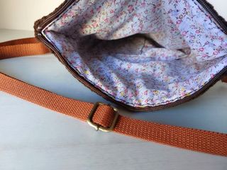 Bolso crochet bandolera marrón nuevo