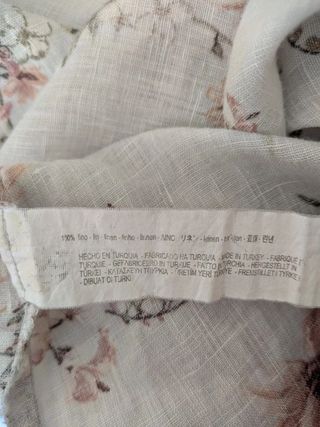 Zara abito lino 100% V neck longdress linen