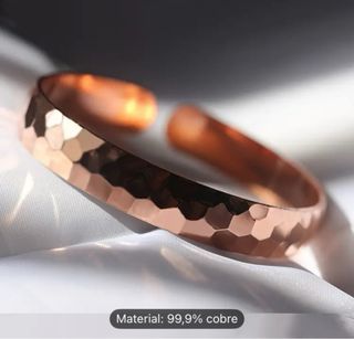 Pulsera Cobre Diseño Hexagonal