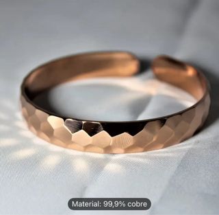 Pulsera Cobre Diseño Hexagonal