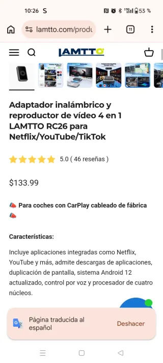 Carplay Lamtto Android 4GB RAM