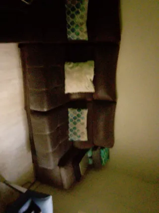 Sofá Chaise Longue Chenilla Negro y Multicolor