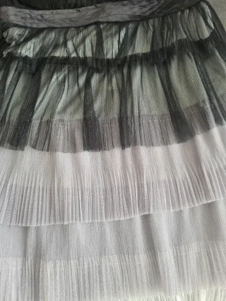 Vestido fiesta tul degradado negro/morado