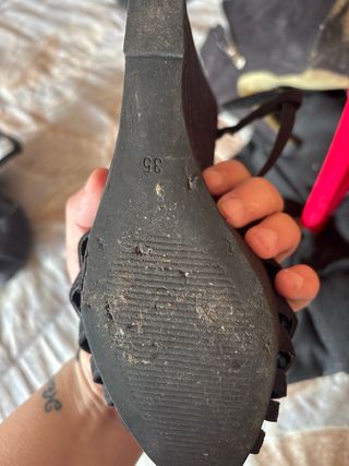 Sandalias de cuña negras talla 35