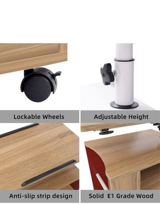 Mesa Auxiliar Madera con Ruedas Sogesfurniture